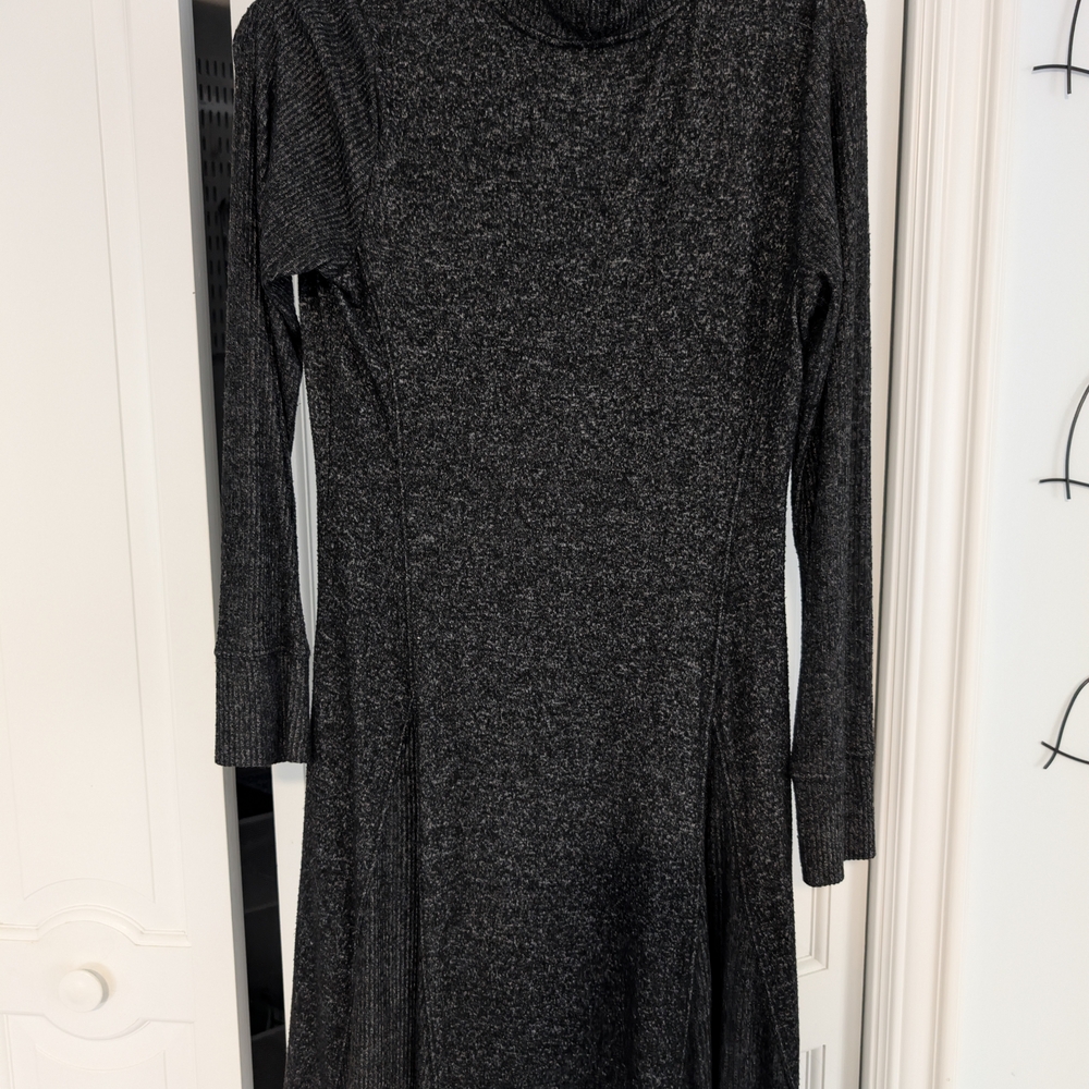 Rabbit Rabbit Rabbit Charcoal Long Sleeve Dress